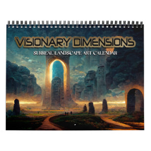 2027 Visionaire Dimensies 3 Surrealistische Landsc Kalender