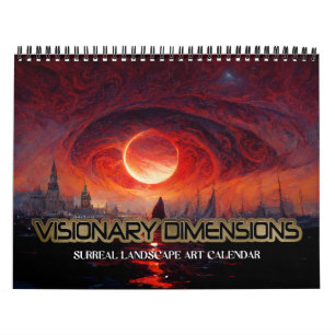 2027 Visionaire Dimensies 4 Surrealistische Landsc Kalender