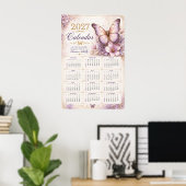 2027 Vlinder Muurkalender Poster (Thuiskantoor)