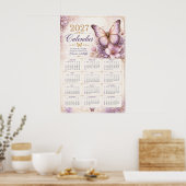 2027 Vlinder Muurkalender Poster (Keuken)