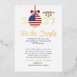 2027 "We the People" US Constitution America 250 B Folie Feestdagenkaart