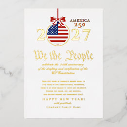 2027 "We the People" US Constitution America 250 Folie Feestdagenkaart