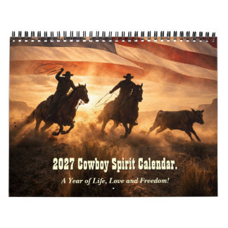 2027 Western Cowboy Kalender het Cowboyjaar