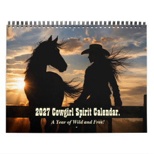 2027 Western Cowgirl Country Geest Kalender
