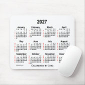 2027 White 52 Weeks Agenda van Janz Muismat (Met muis)