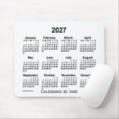 2027 White Calendar van Janz Muismat (Met muis)