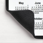 2027 White on Black Calendar van Janz Two Tone Muismat (Hoek)