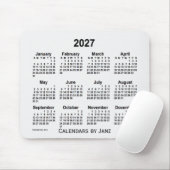 2027 White Smoke Calendar van Janz Muismat (Met muis)