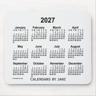 2027 White Smoke Calendar van Janz Muismat