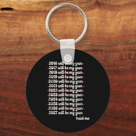 2027 Will Be My Year Procrastination New Year Reso Sleutelhanger (Voorkant)