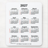 2027 Witte agenda van 52 weken, van Janz Muismat (Voorkant)