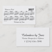 2027 Witte Agenda van Janz Visitekaartje (Voorkant / Achterkant)