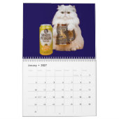 2027 Witte Perzische Kat Kalender (Jan 2027)