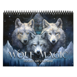 2027 Wolf Magic 2 Fantasie Kunstkalender Kalender