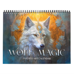 2027 Wolf Magie Fantasie Kunstkalender Kalender