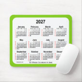 2027 Yellow Green 52-weekagenda van Janz Muismat (Met muis)