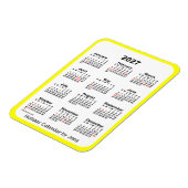 2027 Yellow Holiday Calendar door Janz Magnet Magneet (Linkerzijde)