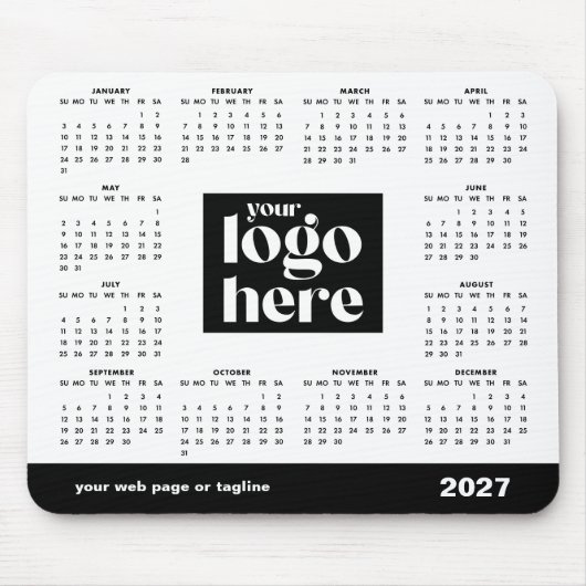 2027 Zakelijk Logo Agenda Muismat (Voorkant)