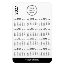 2027 Zakelijk Logo Magneetkalender Magneet