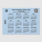 2027 Zakelijk Uw Logo QR Code Agenda Magneet (Voorkant)