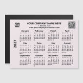 2027 Zakelijk Uw Logo QR Code Agenda Magneet  (Voorkant / Achterkant)