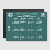 2027 Zakelijk Uw Logo QR Code Agenda Magneet (Voorkant / Achterkant)