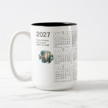 2027 Zakelijke Bureaublad Decoratie Tropische Viss
