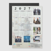 2027 Zakelijke Fotokalender Magneet Bedrijf (Voorkant / Achterkant)