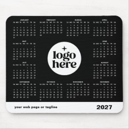 2027 Zakelijke Kalender met volledige jaar in op m Muismat