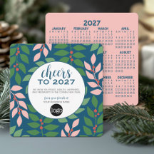 2027 Zakelijke Kerstgroet met Logo - Proost