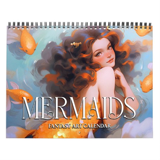 2027 Zeemeerminnen Fantasy Kunstkalender Kalender (Hoes)