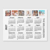 2027 Zes Foto's Kalender Magneet (Voorkant)
