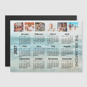 2027 Zes Foto's Strand Agenda Magneet 
