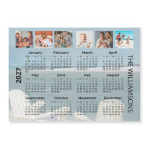 2027 Zes Foto's Strand Agenda Magneet
