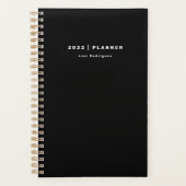 2027 Zwart en Wit Maandelijkse/Weekelijkse Planner (Voorkant)