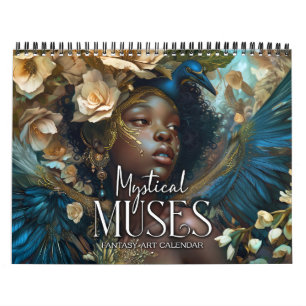 2027 Zwarte Fantasy Kunst Mystieke Muzen Kalender
