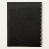 2027 Zwarte goud monogram gescriptte naam elegant Planner (Achterkant)