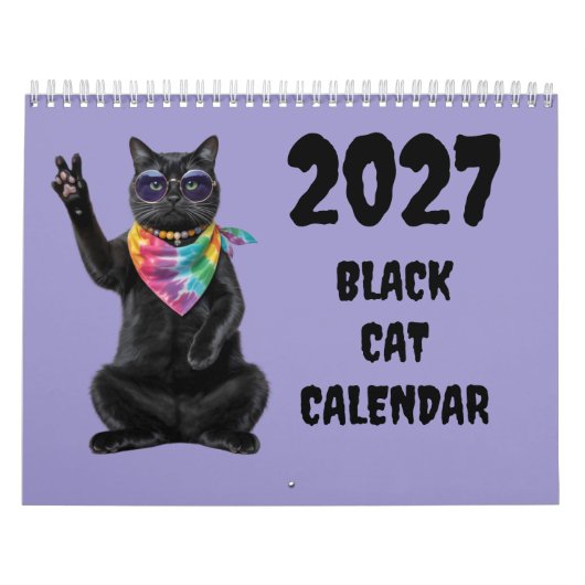 2027 Zwarte Kat Kalender (Hoes)
