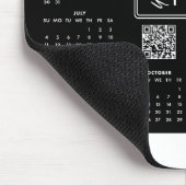 2027 Zwarte Zakelijk Logo Kalender Muismat (Hoek)