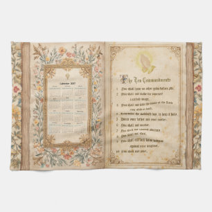 2027Kalender Handdoek Tien Geboden Monastiek 