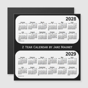 2028-2029 2 jaar zwart-wit agenda van Janz