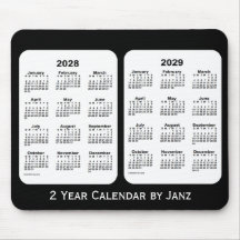 2028-2029 2 jaar zwart-wit agenda van Janz
