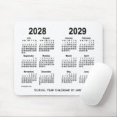 2028-2029 Agenda van de Witte School van Janz Muismat (Met muis)