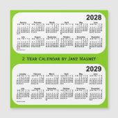 2028-2029 Geel groen 2 jaar agenda van Janz (Voorkant)