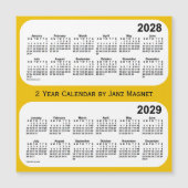 2028-2029 Goud 2 jaar Kalender door Janz (Voorkant)