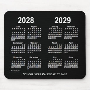 2028-2029 Kalender van de School van het Neon de Muismat