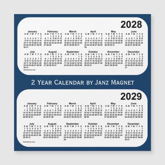 2028-2029 Politiedoos Blauw 2 jaar Agenda van Janz (Voorkant)
