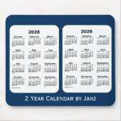 2028-2029 Politiedoos Blauw 2 jaar Agenda van Janz Muismat (Voorkant)