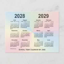 2028-2029 Rainbow Cloud School Agenda van Janz Briefkaart