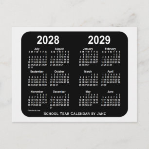 2028-2029 Smokey Neon School Year Agenda van Janz Briefkaart